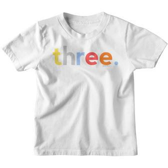 Kids 3Rd Birthday Boy 3 Three Year Old | Age 3 Party Ideas Youth T-shirt | Mazezy AU