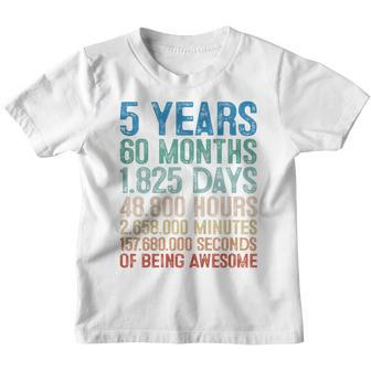 Kids 5 Year Old Gift Decorations 5Th Bday Awesome 2018 Birthday Youth T-shirt | Mazezy