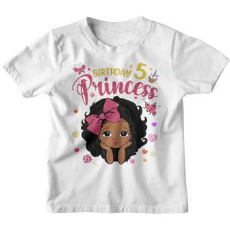Kids 5Th Birthday Princess Funny Gifts Girl Daughter 5 Year Old Youth T-shirt - Thegiftio UK