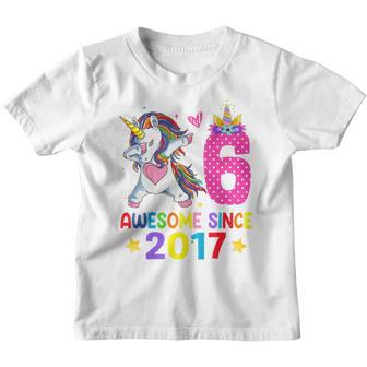 Kids 6 Year Old Gifts Girls Ns Dabbing Unicorn 6Th Birthday V3 Youth T-shirt - Thegiftio UK