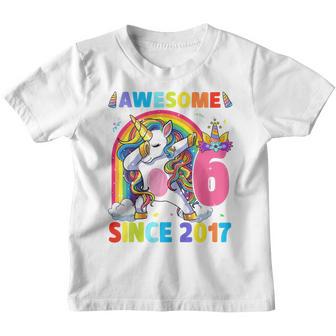 Kids 6 Year Old Unicorn Dabbing 6Th Birthday Girl Unicorn Party Youth T-shirt - Thegiftio UK
