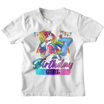 Kids 7 Year Old Gift Awesome Since 2016 7Th Birthday Unicorn Girl Youth T-shirt - Thegiftio UK