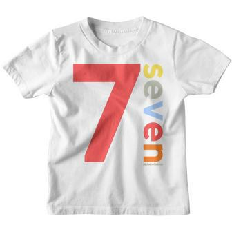 Kids 7Th Birthday Boy 7 Year Old Seven | Party Age 7 Ideas Youth T-shirt | Mazezy