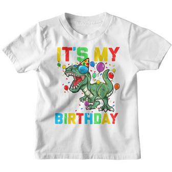 Kids 8 Year Dinosaur Its My 8Th Birthday Happy T-Rex Bday Boy Youth T-shirt - Thegiftio UK