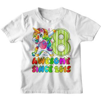 Kids 8 Years Old Unicorn Flossing 8Th Birthday Girl Unicorn Party V2 Youth T-shirt - Thegiftio UK