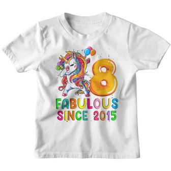 Kids 8 Years Old Unicorn Flossing 8Th Birthday Girl Unicorn Party V3 Youth T-shirt - Thegiftio UK
