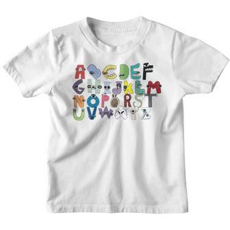 Kids Alphabet Lore Letters A To Z Custom Boys Alphabet Lore Youth T-shirt - Thegiftio UK