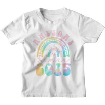 Kids Awesome Since 2015 7 Year Old Rainbow Tie Dye 7Th Birthday Youth T-shirt - Thegiftio UK
