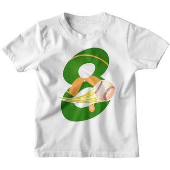 Kids Baseball 8Th Birthday - Im 8 - Kids Birthday Youth T-shirt - Thegiftio UK