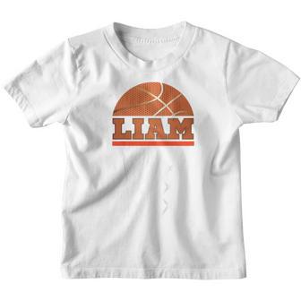 Kids Basketball Liam Custom Name Gift For Boys Youth Youth T-shirt - Thegiftio UK