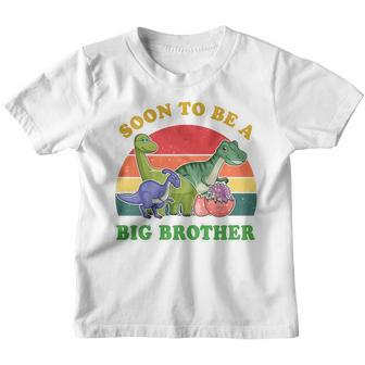 Kids Big Brother Finally 2023 Soon To Be A Big Brother Saurus Youth T-shirt - Thegiftio UK