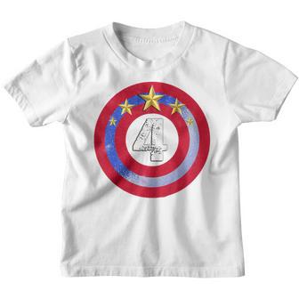 Kids Captain Kid 4Th Birthday 4 Years Old Kid Youth T-shirt - Thegiftio UK