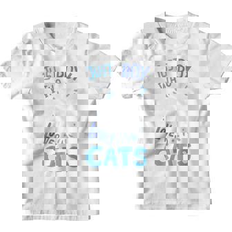 Kids Cat Just A Boy Who Loves Cats Gift For Cat Lovers Youth T-shirt | Mazezy