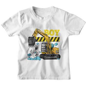 Kids Construction Truck 4Th Birthday T Boy 4 Year Old Gifts Youth T-shirt - Thegiftio UK