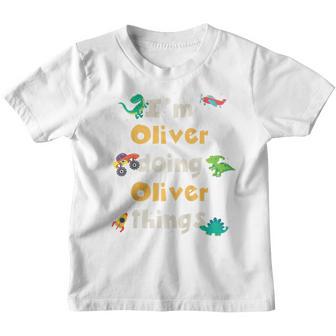 Kids Cool Oliver Personalized First Name Boys Youth T-shirt - Thegiftio UK