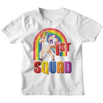 Kids Dabbing Unicorn First 1St Grade Squad Student And Class Gift Youth T-shirt | Mazezy UK