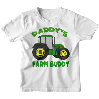Kids Daddys Farming Buddy Tractor Agriculture Youth T-shirt - Thegiftio UK