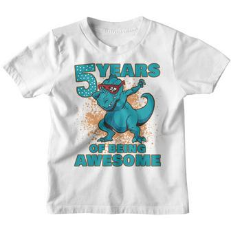 Kids Dinosaur Birthday 5 Year Old Boy | Birthday Boy Youth T-shirt | Mazezy