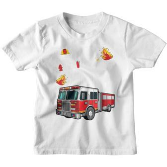 Kids Fire Truck 8Th Birthday Boy Firefighter 8 Year Old Youth T-shirt - Seseable