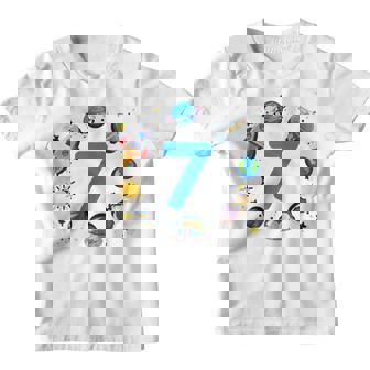 Kids Funny Space Planet Astronaut Birthday Boy 7 Youth T-shirt | Mazezy