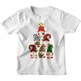 Kids Gnome Christmas Tree Gnomies Matching Family Pajamas Xmas Youth T-shirt - Thegiftio UK