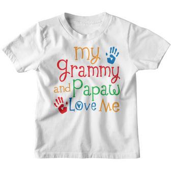 Kids Grammy And Papaw Love Me Youth T-shirt - Thegiftio UK