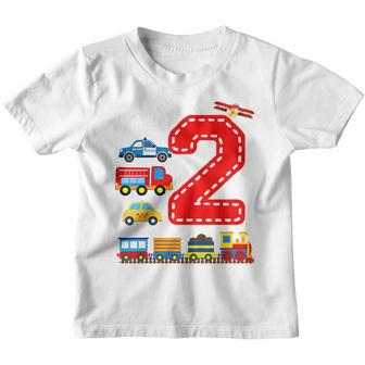 Kids Im 2 Years Old Locomotive Train 2Nd Birthday Boy Toddler Youth T-shirt - Thegiftio UK