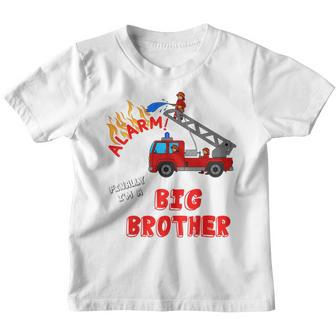 Kids Im A Big Brother And Fire Fighter With Fire Truck Youth T-shirt - Seseable