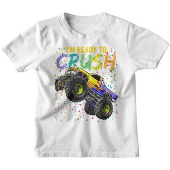 Kids Im Ready To Crush 3 Monster Truck 3Rd Birthday Shirt Boys Youth T-shirt | Mazezy