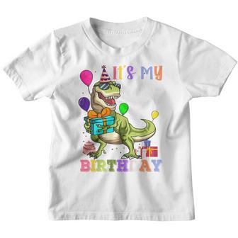 Kids Its My 6Th Birthday Happy Dinosaur T Rex 6 Year Old Boys Youth T-shirt - Thegiftio UK