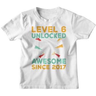 Kids Level 6 Unlocked Awesome 2017 Video Game 6Th Birthday Gift Youth T-shirt - Thegiftio UK