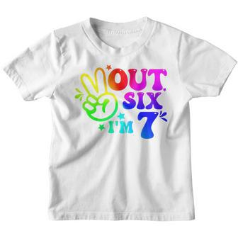 Kids Peace Out Six Im 7 Year Old 7Th Birthday Girl Boy Kids Youth T-shirt | Mazezy