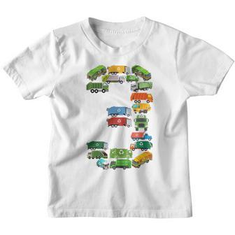 Kids Recycling Trash 3 Year Old Garbage Truck 3Rd Birthday Boy V3 Youth T-shirt - Thegiftio UK