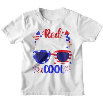Kids Red White Cool Firework 4Th Of July American Boys Toddlers Youth T-shirt - Thegiftio UK