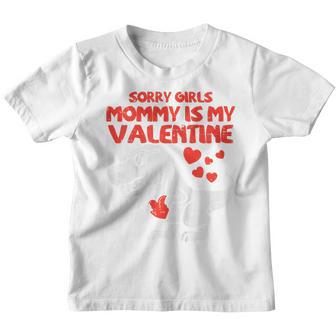 Kids Sorry Girls Mommy Is My Valentine Toddler Boys Valentine Day V2 Youth T-shirt - Thegiftio UK