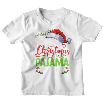 Kids This Is My Christmas Pajama Candy Santa Lights Party Youth T-shirt - Thegiftio UK