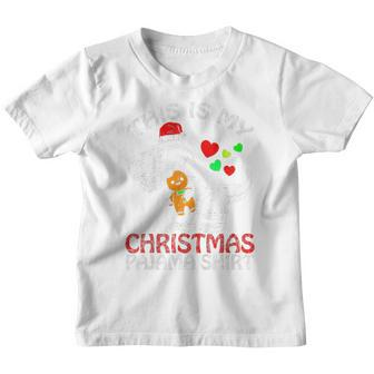 Kids This Is My Christmas Pajama Trex Dino Christmas Kids Youth T-shirt - Thegiftio UK