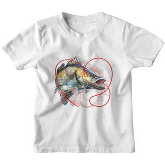Kids This Kid Loves To Fish Funny Vintage Fishing Gift Boys Girls Youth T-shirt - Thegiftio UK