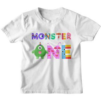 Kids This Little Monster Is One 1St Birthday Party Family Monster Youth T-shirt - Thegiftio UK