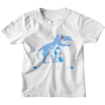 Kids Toddler Supporter Diabetes Awareness Boys T-Rex Youth T-shirt - Thegiftio UK