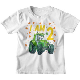 Kids Tractor 2Nd Birthday Son Farmer 2 Years Old Farm Child Youth T-shirt - Thegiftio UK