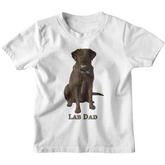 Lab Dad Chocolate Labrador Retriever Dog Lover V2 Youth T-shirt - Monsterry