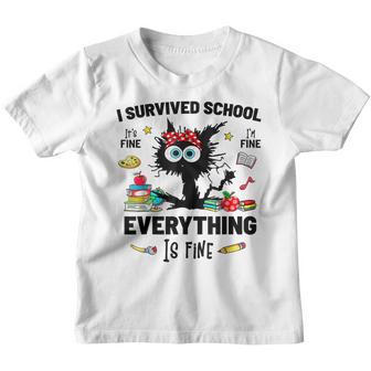 Last Day Of School Its Fine Im Fine Everythings Is Fine Youth T-shirt - Thegiftio UK