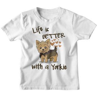 Life Is Better With A Yorkie For Dog Lovers Youth T-shirt - Thegiftio UK