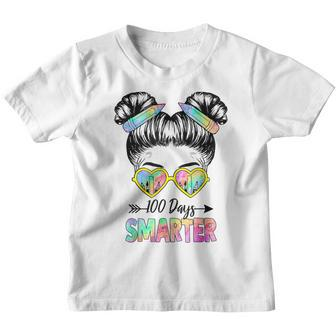 Little Miss 100 Days Smarter 100 Days Of School Teacher Girl Youth T-shirt - Thegiftio UK