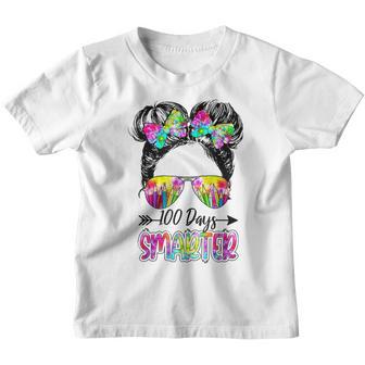 Little Miss Smarter 100 Days Of School Teacher Student Girls Youth T-shirt - Thegiftio UK