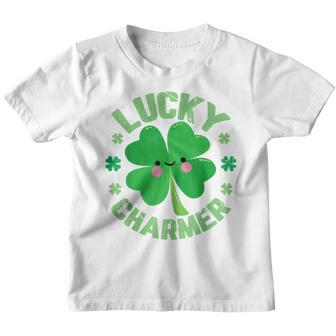Lucky Charmer Boys Kids Girl Funny St Patricks Day Youth T-shirt | Mazezy