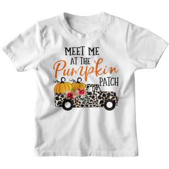 Meet Me At The Pumpkin Patch Leopard Truck Halloween Costume Youth T-shirt - Thegiftio UK