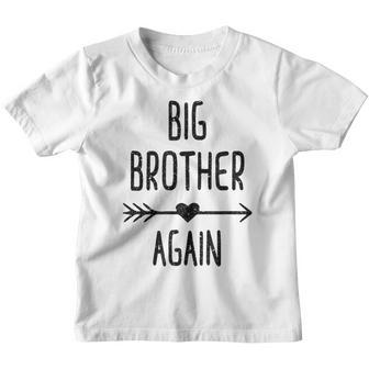 Mens Big Brother Again For Boys With Arrow And Heart Youth T-shirt - Thegiftio UK
