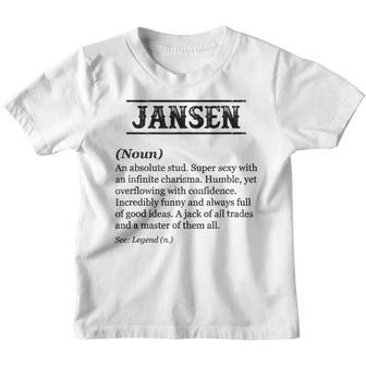 Mens Jansen - Name Definition | Funny Phrase - Customized Mens Youth T-shirt - Thegiftio UK
